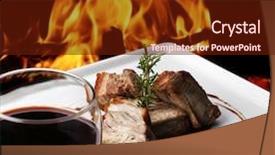  Presentation with bbq - Presentation featuring beef with wine background and a tawny brown colored foreground