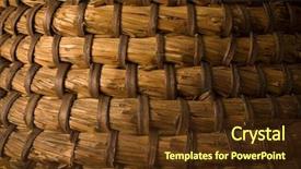  Presentation with wicker - Amazing slide deck having beehives - closeup of the wicker material backdrop and a tawny brown colored foreground