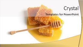  Presentation with honey - Slide deck having beekeeping - composition with sweet honey background and a sky blue colored foreground