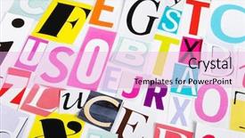  Presentation with newspapers - Theme having been cut out from newspaper background and a  colored foreground