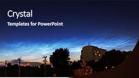  Presentation with global warming - Amazing PPT theme having been linked to global warming backdrop and a navy blue colored foreground