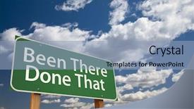  Presentation with airplane night sky cloud - Audience pleasing presentation theme consisting of been there done that green backdrop and a light blue colored foreground