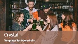  Presentation with saint patrick day - Theme consisting of ginger beer - people celebrating saint patrick's day background and a  colored foreground