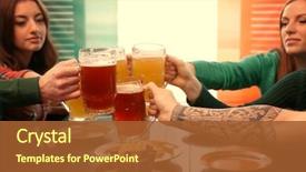  Presentation with saint patrick day - PPT theme featuring ginger beer - people celebrating saint patrick's day background and a red colored foreground