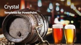  Presentation with ale - Theme featuring beer and ale barrel background and a tawny brown colored foreground