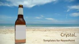  Presentation with popart logo - Audience pleasing PPT theme consisting of beer and beach blank insert backdrop and a lemonade colored foreground
