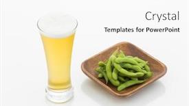  Presentation with soybeans - Beautiful slide set featuring beer-and-green-soybeans backdrop and a white colored foreground