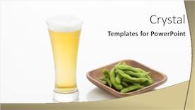  Presentation with soybeans - Presentation consisting of beer-and-green-soybeans background and a white colored foreground
