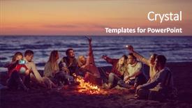  Presentation with cell phones - Slides with beer and having fun filter background and a coral colored foreground