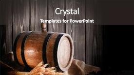  Presentation with beer - Presentation theme having beer barrel with beer glasses background and a dark gray colored foreground