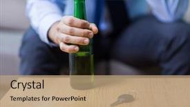  Presentation with drunk driving - Cool new presentation theme with beer bottle and car key backdrop and a coral colored foreground