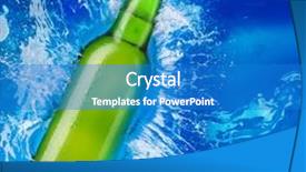  Presentation with water bottle - Beautiful presentation featuring beer bottle being poured in a water backdrop and a teal colored foreground
