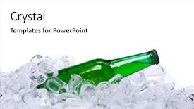  Presentation with beer bottle - Audience pleasing presentation consisting of beer bottle in ice cubes backdrop and a  colored foreground