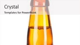  Presentation with beer bottle - Slides with beer bottle isolated on white background and a sky blue colored foreground