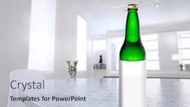  Presentation with fresh ginger root on white - Cool new PPT layouts with beer-bottle-mock-up backdrop and a lemonade colored foreground