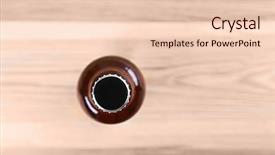  Presentation with beer pong table - Cool new PPT theme with beer bottle on wooden table backdrop and a lemonade colored foreground
