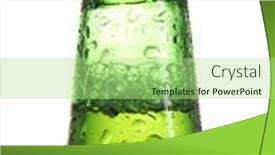  Presentation with beer bottle - Amazing theme having beer bottle with water drops backdrop and a mint green colored foreground