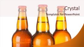  Presentation with bottles - Slide deck consisting of beer bottles in a row isolated on white background and a sky blue colored foreground