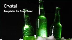  Presentation with beer bottle - Slide deck featuring beer bottles in snow background and a black colored foreground