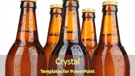  Presentation with beer bottle - Audience pleasing presentation design consisting of beer bottles isolated on white backdrop and a tawny brown colored foreground