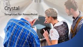  Presentation with tour - Theme enhanced with beer brewery guided tour background and a soft green colored foreground