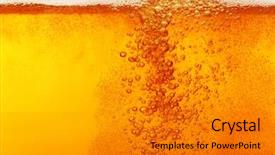  Presentation with droplet - Audience pleasing theme consisting of beer bubbles macro view backdrop and a gray colored foreground