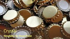  Presentation with beer - Slides having beer-caps background and a tawny brown colored foreground