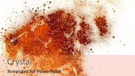  Presentation with beverage - PPT theme with beer-close-up-abstract-top background and a gold colored foreground