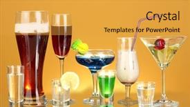  Presentation with alcoholic - Cool new presentation with beer cocktail - variety of alcoholic drinks backdrop and a yellow colored foreground