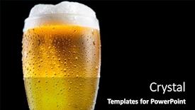  Presentation with ale - Slide deck consisting of beer-cold-craft-light-beer background and a black colored foreground