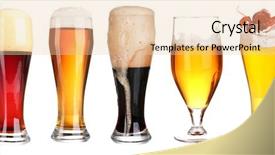  Presentation with beer - Colorful slide deck enhanced with beer collage isolated on white backdrop and a lemonade colored foreground