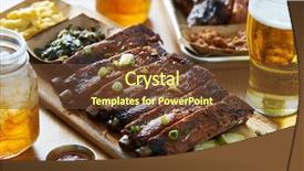  Presentation with mac - Presentation design consisting of beer collard greens and mac background and a tawny brown colored foreground