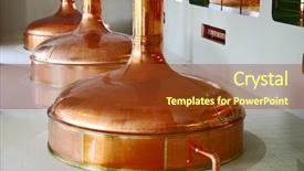  Presentation with brewery - Presentation theme enhanced with beer factory - bohemian brewery background and a tawny brown colored foreground