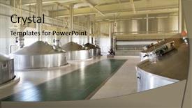  Presentation with fermentation - Audience pleasing slides consisting of beer factory - modern brewery - workshop backdrop and a coral colored foreground