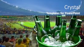  Presentation with beer - Presentation with beer-football-in-the-world background and a teal colored foreground