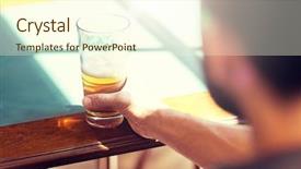  Presentation with alcohol - Slide deck enhanced with beer from glass at bar background and a cream colored foreground