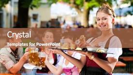  Presentation with beer garden - Beautiful PPT theme featuring seamless abstract background with color backdrop and a teal colored foreground
