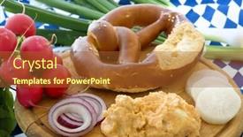  Presentation with beer garden - PPT theme consisting of beer garden snack background and a red colored foreground