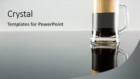 Presentation with reflection - Amazing slide deck having beer glass and its reflection backdrop and a  colored foreground