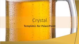  Presentation with glass ceiling shattered - Theme featuring beer-glass-isolated background and a gold colored foreground