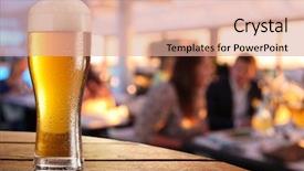  Presentation with cold beer - Amazing slide set having beer glass on the bar backdrop and a coral colored foreground