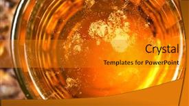  Presentation with stylized - Colorful PPT theme enhanced with beer glass with fish backdrop and a  colored foreground