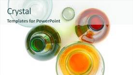  Presentation with bottles - Presentation theme enhanced with beer glasses and bottles background and a sky blue colored foreground