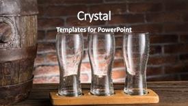  Presentation with craft beer - Colorful slide deck enhanced with beer glasses near a cask backdrop and a tawny brown colored foreground