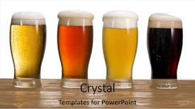  Presentation with paths - Beautiful PPT layouts featuring beer glasses on white background backdrop and a coral colored foreground