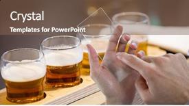  Presentation with human body - Cool new slides with beer glasses through transparent backdrop and a violet colored foreground