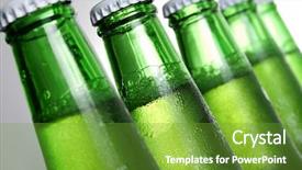  Presentation with beer bottle - Audience pleasing PPT layouts consisting of beer in bottle backdrop and a tawny brown colored foreground