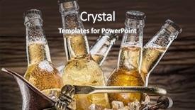  Presentation with cold beer - Beautiful theme featuring beer in the brazen bucket backdrop and a tawny brown colored foreground