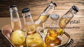  Presentation with cold beer - Beautiful theme featuring beer in the brazen bucket backdrop and a coral colored foreground