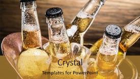  Presentation with cold beer - Cool new theme with beer in the brazen bucket backdrop and a yellow colored foreground